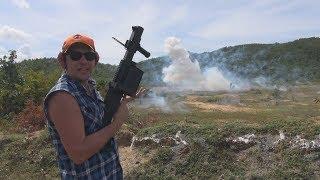 LG 440 40mm Grenade launcher  Firing exploding rounds