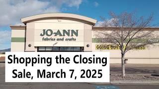 Here's what I saw at the Joann Fabrics Closing Sale