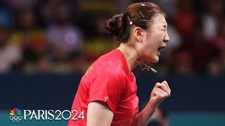 Chen Meng wins BACK-TO-BACK table tennis golds in a high-energy match | Paris Olympics | NBC Sports