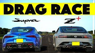 Finally A Win?? Lightly Modified 2023 Nissan Z vs 2023 Toyota Supra GR. Drag and Roll Race .