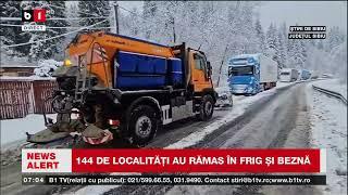 ZECI DE MII DE LOCUINȚE ÎN BEZNĂ. 144 DE LOCALITĂȚI FĂRĂ CURENT ELECTRIC_Știri B1TV_23 nov. 2024