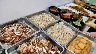 Unbelievable! korean buffet with 20 side dishes per person, korean street food