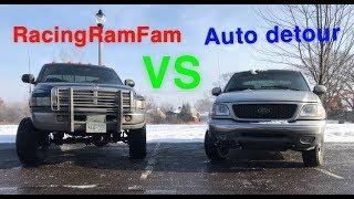 99 Ram 1500 vs 2003 Ford F150 TRUCK BEEF with Auto Detour