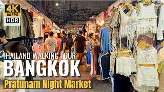 [BANGKOK] Pratunam Night Market "Best Night Shopping for Clothes & Souvenirs" | Thailand [4K HDR]