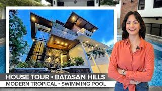 House Tour 45 • Inside a ₱25,000,000 Modern Tropical Home with Pool in Batasan Hills Quezon City