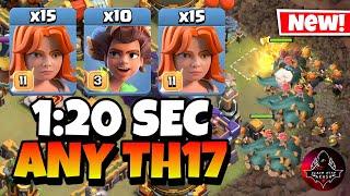 Epic Strategy! TH17 Root Rider Valkyrie Attack Strategy | TH17 Attack Strategy (Clash of Clans)