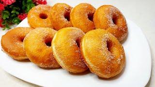 طرز تهیه دونات خانگی بدون فر وتخم مرغ با یک روش جدید خیلی سریع وآسان/Homemade donut recipe