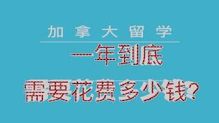 加拿大留学-留学一年到底需要花费多少钱？How much does it cost to study in Canada in one year?