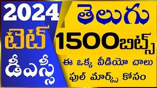 TET|DSC|Telugu Classes|telugu practice bits PDF|Telugu grammer bits|1500+బిట్స్ ఒకే వీడియో లో|తెలుగు