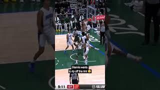 Giannis wants to rip off the rim #nba #highlightsplays #giannisantetokounmpo #milwaukeebucks