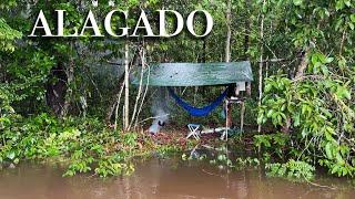 ACAMPAMENTO no ALAGADO, essa foi de LASCAR! Só SOFRIMENTO, COBRA, RATOS muita água e pouco PEIXE.