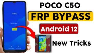 Poco C50 FRP Bypass Android 12 Go Update |  Poco C50 Google Account Bypass (Without Pc)