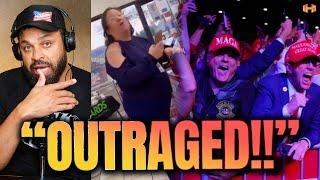 Woman MELTSDOWN After Trump Supporting Men Trigger her in 7-Eleven Store!