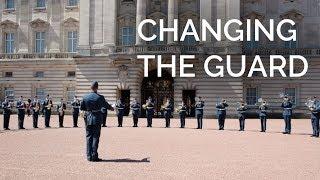 The Royal Canadian Air Force Change the Guard at Buckingham Palace