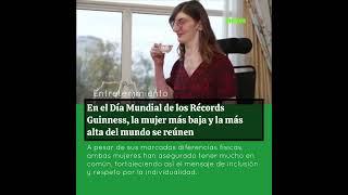 En el Día Mundial de los Récords Guinness, la mujer más baja y la más alta del mundo se reúnen