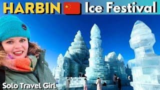 HARBIN in CHINA ICE AND WORLD FESTIVAL -20C This is the most amazing festival  #solotravel