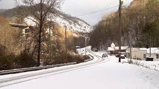 Snow falling in Western North Carolina on Nov. 22