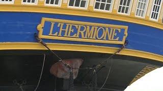 Replica of American Revolution frigate L'Hermione prepares to cross Atlantic