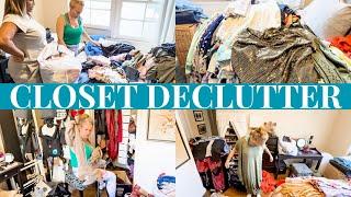 MASSIVE CLOSET DECLUTTER & ORGANIZE BEGINS!(PART ONE) Declutter With Friends