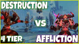 4 Tier Set Destruction Warlock Vs Affliction Warlock - Whos Gonna Win?  - Season 3 PvP