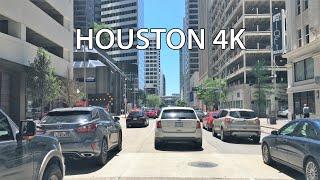 Houston 4K - Skyscraper Drive - Driving Downtown - Texas USA