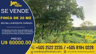 Bienes raices nicaragua - Se vende Finca de 20mz con rio en Diriamba, Carazo - (Cod: VFP-66)