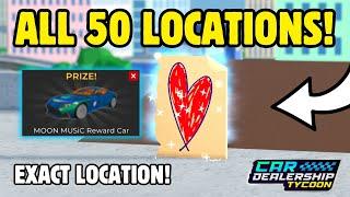 ALL 50 DRAWINGS LOCATION in Car Dealership Tycoon COLDPLAY Event!!! #cardealershiptycoon  #roblox