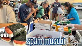 Making Spam Musubi For The Homeless People