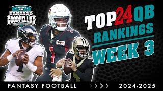 Top 24 QB Rankings Week 3 - 2024 Fantasy Football #nfl