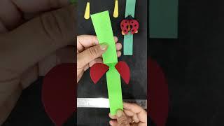 How to make  Lady Bug with wings flapping Paper Craft | #diy #shorts #papercraft #ladybug #craft