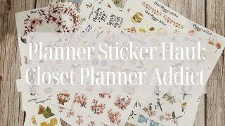 Planner Sticker Haul from Closet Planner Addict