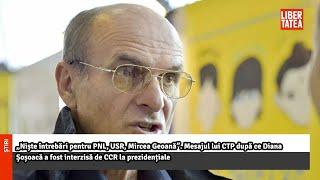 „Niște întrebări pentru PNL, USR, Mircea Geoană”. Mesajul lui CTP după ce Diana...|Libertatea