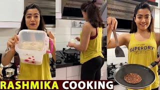 Rashmika Mandana Cooking Pancakes At Home | Actress Rashmika Mandanna Making Pancakes Video | TNR