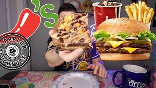 Chili's Triple Dipper, Parlor Doughnuts, Burger King And MORE ASMR Mukbang Cheat Day! 