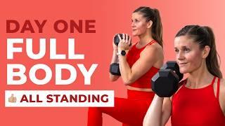 Build 30 Day 1: 30-Minute Full Body Workout (Leg Focus, All Standing)