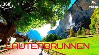 Lauterbrunnen Valley. Tour in Switzerland 360°/VR 5K video