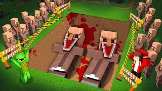 Why Villagers BURIED SCARY VILLAGERS in Minecraft JJ and Mikey Maizen