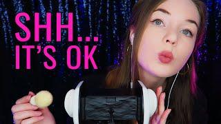 SUPER LAYERED KISSES & Positive Affirmations ASMR - "Shh, It's Ok", Breathing in Ears, Ear Brushing