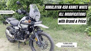 All modifications on My Himalayan 450 Kamet white ||Modification worth 30K !!