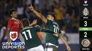 México 3-2 Costa Rica - GOLES Y RESUMEN - Amistoso