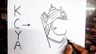 Easy Maharana Pratap Drawing from  letter // Easy Drawing // Mewar Maharana pratap drawing