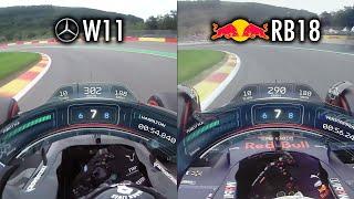 RB18 vs W11 in Spa - 2 of the most dominant F1 cars ever