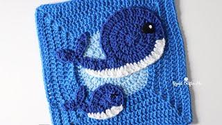 Crochet Whale - Under the Sea CAL Square 7