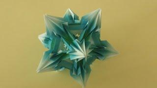 kusudama - modular origami - Spides: icosahedron - tutorial - dutchpapergirl