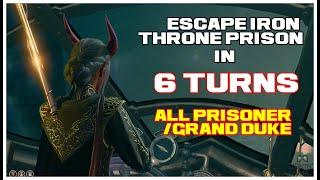 Escape from Iron Throne Prison: Save All Prisoners (Gondians, Grand Duke) 6 TURNS | Baldur's Gate 3