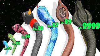 Snake Evolution Level up Snake Max Level Gameplay