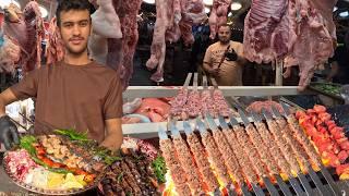 Kebab King! Amazing Kurdish Street Food | Amazing Iraqi Food Making Kebabs From Lamb