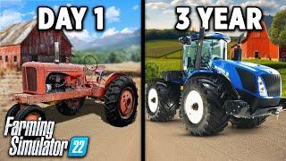 I spent 1095 DAY rebuilding my family farm! Here's What Happened! Farming Simulator 22