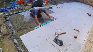 Building a Porcelain Patio in 9 Minutes