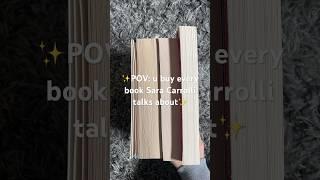 POV: you buy every book Sara Carrolli talks about#booktube #reading #bookrecommendations #booktok
